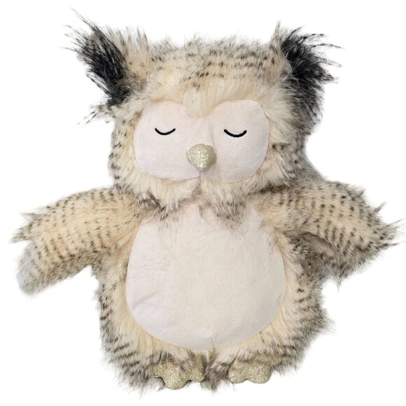 Little Toasties Plush Owl Hug Me Heating Pad Soft Fluffy weighted heated owl - Picture 1 of 11